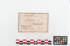 Etiketten zu Bronzeknotenarmreif (NHMW-PRAE-024753)